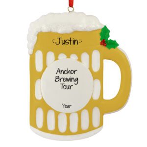 Image of Beer Tour Souvenir Festive Glittered Mug Ornament
