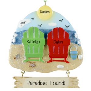 Image of Two Adirondack Chairs Paradise Found Ornament