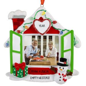 Image of Empty Nesters Christmasy House Photo Frame Ornament