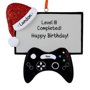 Image of Happy 18th Birthday On Video Screen Ornament