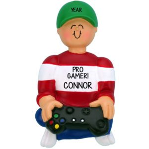 Image of BOY Holding Video Game Controller Ornament