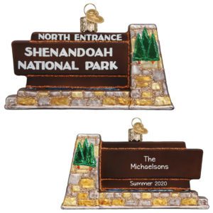 Image of Personalized Shenandoah National Park Glass Totally Dimensional Ornament