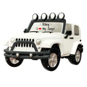 Image of Love My Jeep 4X4 Ornament WHITE