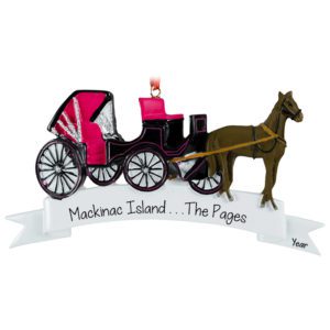 Image of Mackinac Island Horse Carriage Souvenir Ornament