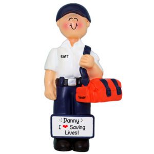 Image of MALE EMT Paramedic Carrying Equipment Bag Ornament