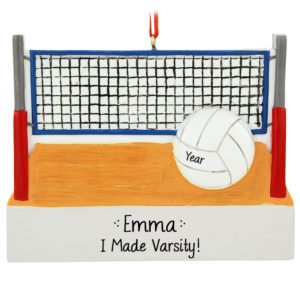 Image of Personalized Volleyball Net Varsity Player Ornament