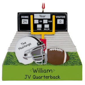 Image of Personalized Football Player With Position Stadium Ornament