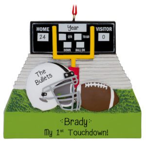 Image of First Touchdown Football Stadium Personalized Ornament