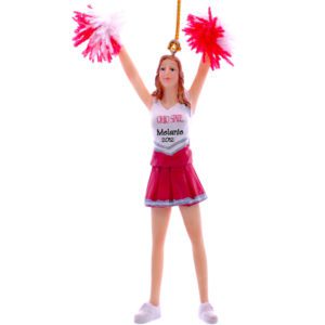 Image of Personalized Ohio State Cheerleader Ornament