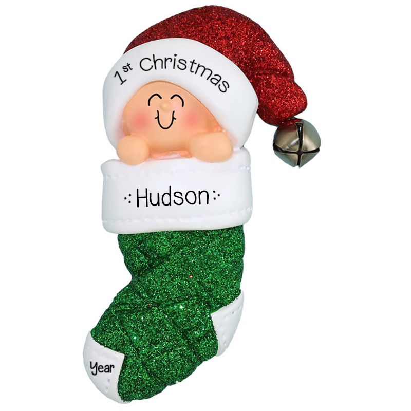 baby boy 1st christmas stocking