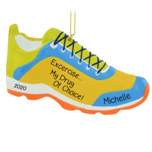 Image of Exercise Is My Drug Running Shoe Personalized Ornament