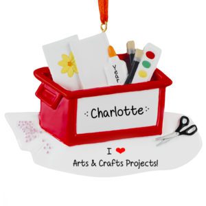 Image of Personalized Arts And Crafts Projects Supplies Bin Ornament