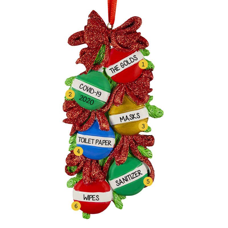 Personalized Family S Covid Shopping List Christmas Balls Ornament Personalized Ornaments For You
