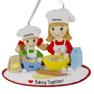 Image of Personalized Mom And Daughter Baking Together Ornament
