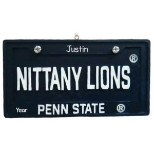 Image of Personalized Penn State License Plate Ornament