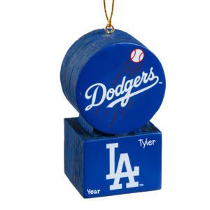 Image of Personalized Los Angeles Dodgers Logo Ornament