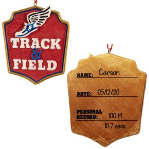Image of Personalized Track And Field 2-Sided Keepsake Ornament