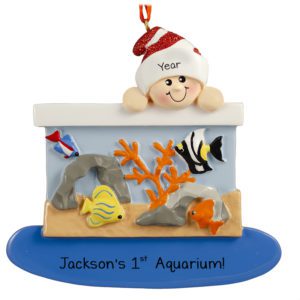 Image of Personalized First Pet FISH Aquarium Colorful Ornament