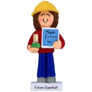 Image of Personalized Future Engineer MALE Holding Beaker And Tablet Ornament