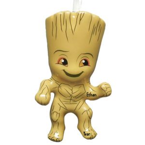 Image of Personalized Marvel Toddler Groot 3-D Nonbreakable Ornament