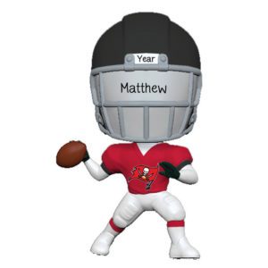 Image of Personalized Tampa Bay Buccaneers Fan Bobble Head 3-D Ornament
