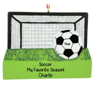 Image of Personalized Soccer Is My Favorite Season Net And Ball Ornament