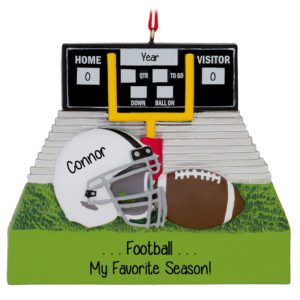 Image of Personalized Football Is My Favorite Season Stadium Ornament