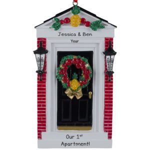 Image of Personalized 1st Apartment BLACK Door Ornament