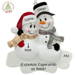 Estamos Esperando un Bebé Plaid Scarves Ornament