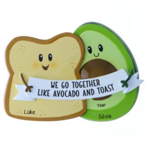 Image of Personalized Avocado Toast Couple Ornament