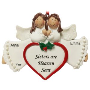 Image of Personalized Family Of 7 Brown Bears Glittered Ornament