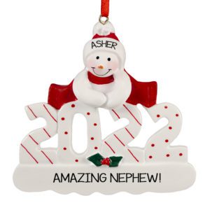 Image of 2022 Nephew YEAR Personalized Christmas Ornament