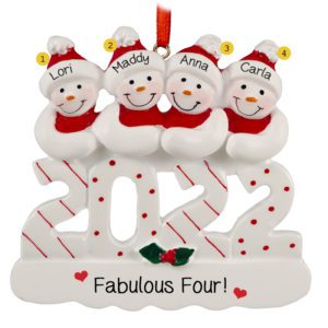 Image of Personalized 2022 Fabulous 4 Friends Ornament