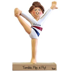 Image of Tumble Flip And Fly FEMALE Gymnastics Ornament Brunette