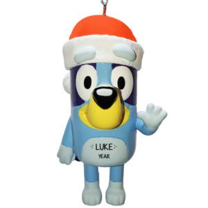 Image of Personalized Waving BLUEY The Pup 3-D Ornament