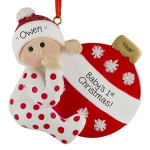 Baby Boy's First Christmas Baby Ornaments Category Image