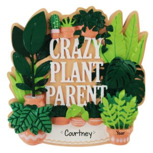 Image of Personalized Crazy Plant Parent Gardening Ornament