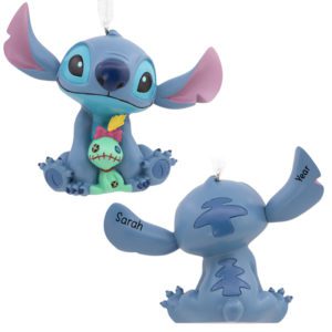 Image of Personalized Stitch Holding Scrump Doll 3-D Ornament