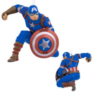 Image of Personalized Captain America With Shield Avengers 3-D Ornament