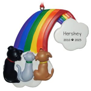 Image of Personalized Rainbow Bridge Memorial Dog Ornament