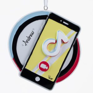 Image of Personalized TikTok App Phone Colorful Ornament