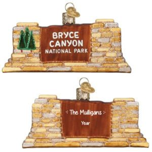 Image of Bryce Canyon National Park Personalized Glittered Glass Dimensional Ornament