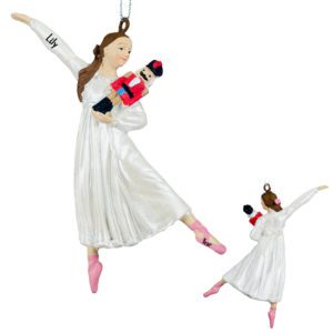 Image of Personalized Clara Dancing With Nutcracker 3-D Ornament