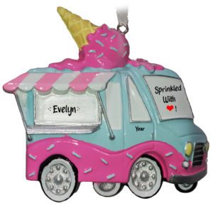 Image of Personalized Sweet Kid Ice Cream Truck Ornament