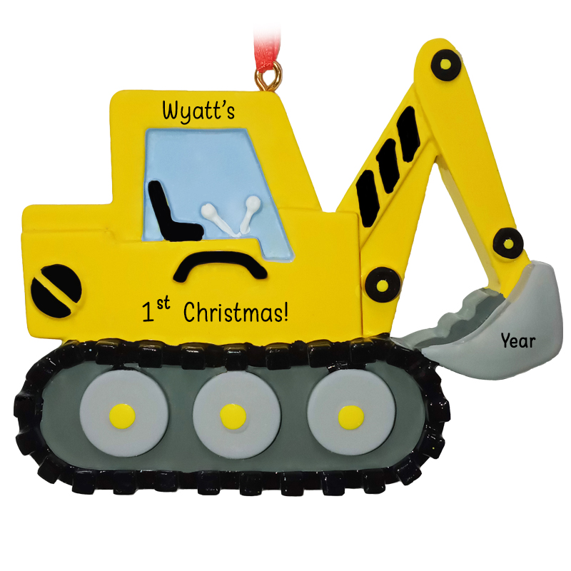 Excavator Christmas Ornament 
