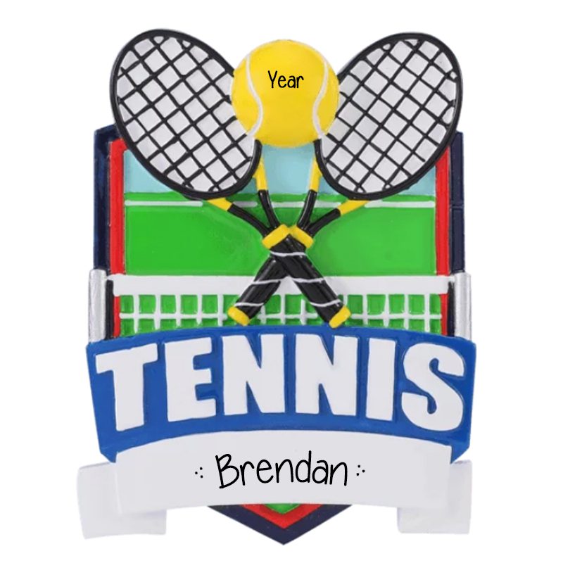 Personalized Tennis Rackets And Ball Sporty Ornament - Personalized ...