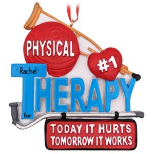 Personalized PHYSICAL THERAPY With CRUTCHES Ornament