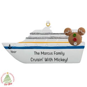 Magical Cruise Souvenir Glittered Ship Keepsake Ornament
