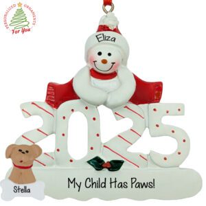 My Child Is A Dog Snowman 2025 Keepsake Ornament