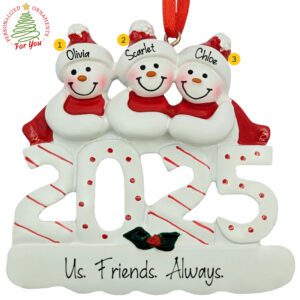 Personalized Friends Together In 2025 Snowmen Keepsake Ornament